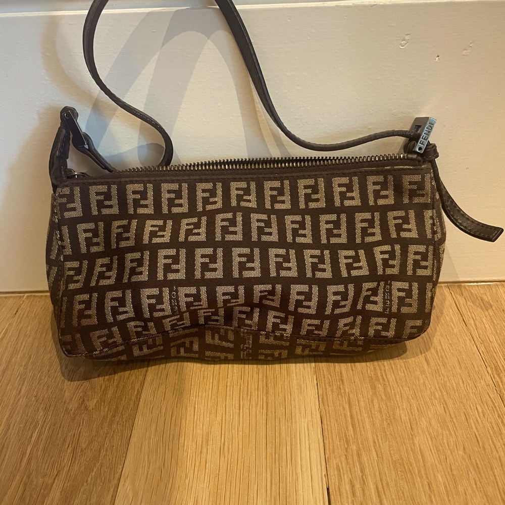 RARE Fendi Vintage Zucchino Baguette Pochette